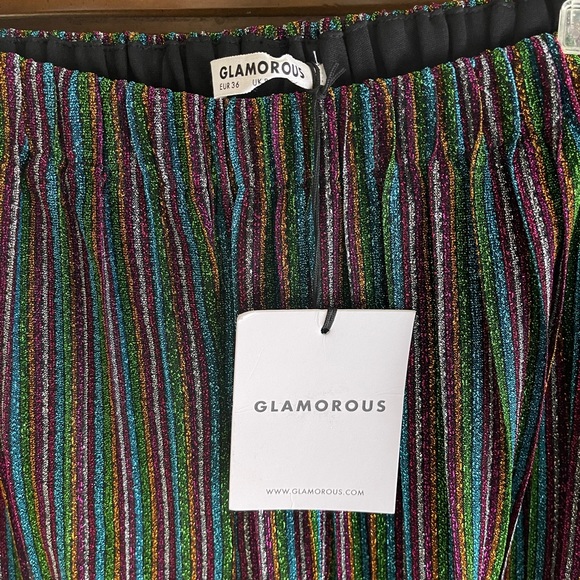 Glamorous Rainbow Sparkle Plisse Pants - Picture 2 of 3